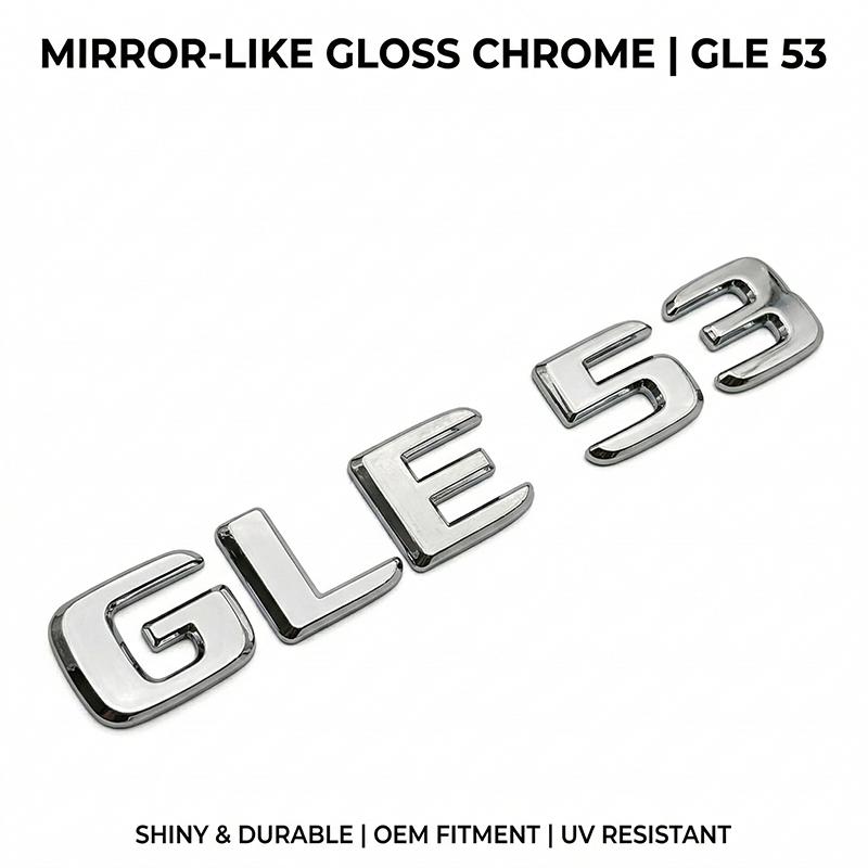 3D ABS Наклейка-эмблема с буквами для заднего багажника автомобиля GLE 63 GLE 53 GLE 43 Глянцевый Черный Хром Для Benz W166 W167 Аксессуары