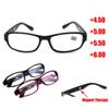 3 Pairs Rectangle Reading Glasses Plastic Anti Eyestrain Reading Glasses Men and Women