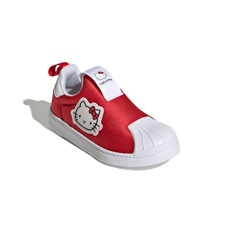 Кроссовки Hello Kitty x adidas Superstar 360 C Ярко-красные Детские Облачно-белые Основной черный GY9211