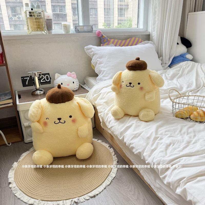 Милые Плюшевые Подушки-Игрушки Pompompurin Мягкая Подушка Подарок Милая Кукла Pom Pom Purin для Детской Комнаты Декор Рождество День Рождения Девочки Подарки