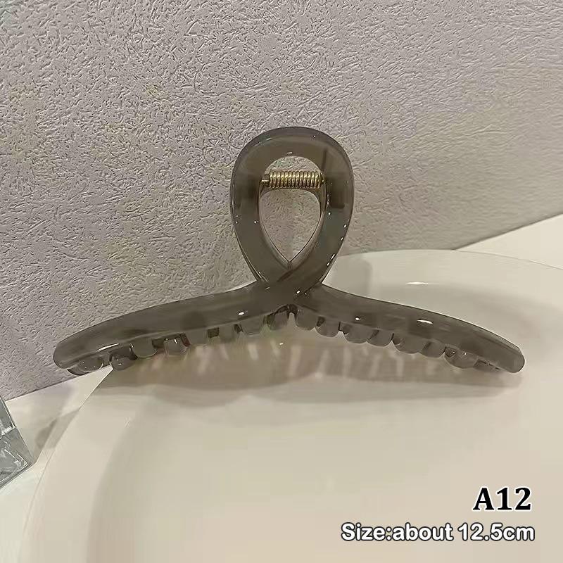 Модные заколки для волос больших размеров для девочек и женщин, прозрачные когти для волос, зажим для хвоста, аксессуары для волос в виде краба, головные уборы