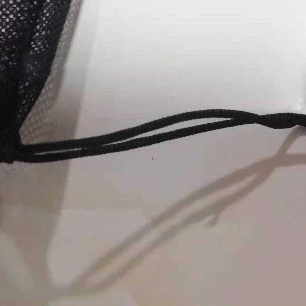 Black Laundry Bag Nylon Mesh Pouch Portable Drawstring Storage Pouch Bag