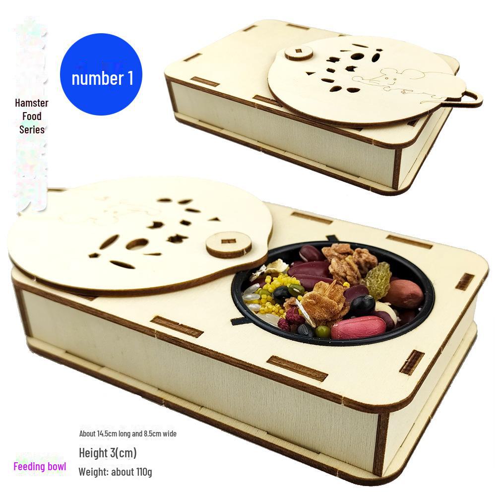 Деревянная миска для еды и развивающие игрушки для хомяков: Качели, дорожка для разбега, укрытие, тренировочная рама и лестница для подъема