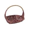 Brown White Handhold Weaving Basket With Handle Basket with Handle  Vegetables Fruit