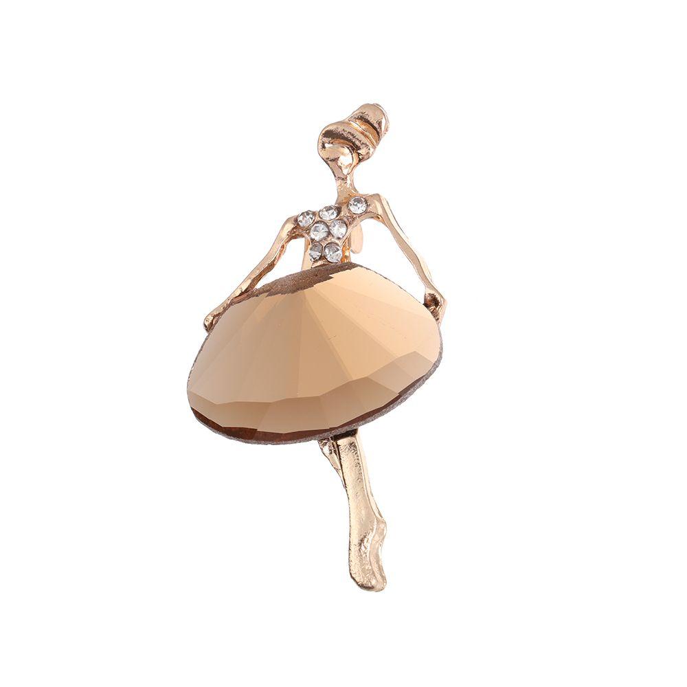 Gift Jewelry Bag Crystal Badge Ballet Girl Pin Clothes Accessories Dancing Girl Brooches