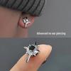 Polaris Magnetic Stud Earrings: No-Piercing, Unisex Hip Hop Ear Clips, Trendy Jewelry for Men & Women