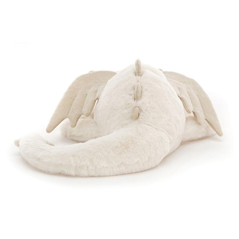 Jellycat Мифические Животные Снежный Дракон Забавная Белая Кукла Плюшевая Фигурка Высота 7см/12см/19см Длина 26см/50см/66см