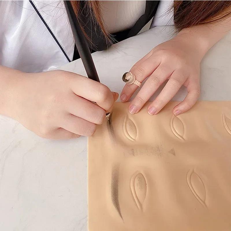 Кожа для практики татуировок Материалы для микропигментации Карандаши для бровей и век Практичная латексная кожа Инструмент для обучения татуажа бровей