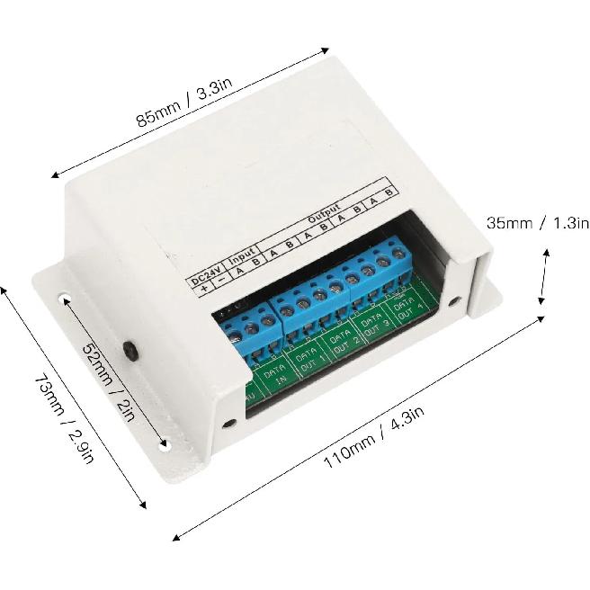 PLOSON PN-SP2 NMEA0183 Splitter NMEA Buffer NMEA 1 input, 4 output Marine Serial Line Splitter Isolating Buffer for 24V Systems