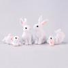 1Pc Cute Rabbit Easter Miniature Resin Craft Mini Bunny Ornament Fairy Garden Supplies Home Figurine Animal Garden Ornament