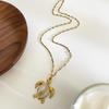 MHS.SUN Starfish Shell Conch Pendant Necklaces For Women Men Stainless Steel Trendy Chain Choker Beach Party Jewelry Summer