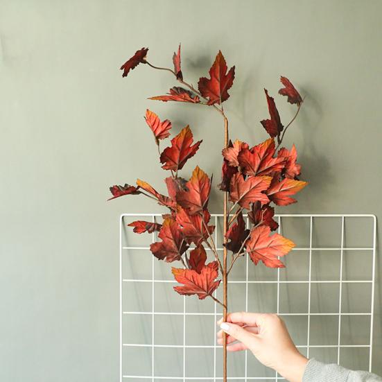 Искусственный кленовый лист, не увядающий, многоразовый, имитация ветки кленового дерева, реквизит для фотосъемки
