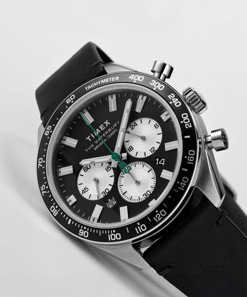 Taimaegseu Waterbury Chronograph Men'S Leather Watch 41Mm