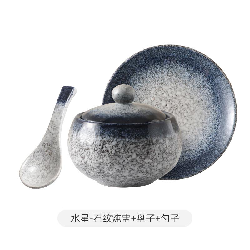 Vintage Creative Ceramic Bowl with Lid Soup Bowl Steamed Egg Bowl Dessert Bowls Breakfast Bowls Restaurant Featured Tableware