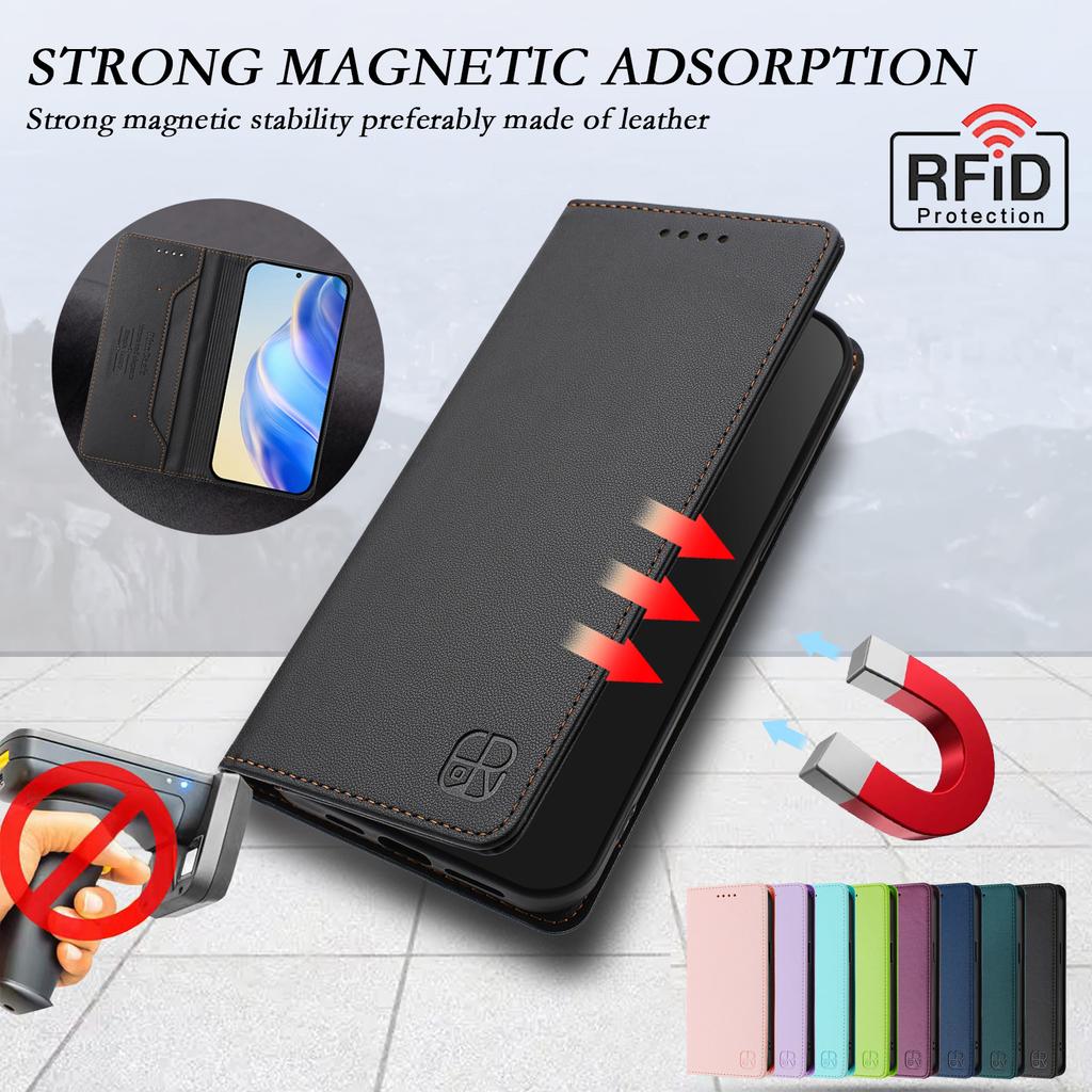 Роскошный кожаный чехол для Google Pixel 9 Pro XL 8A 7A 6A 5A Pixel8 Pixel7 Pixel5 RFID-блокировка слота для карт Магнитная подставка для притяжения Ударопрочный откидной чехол
