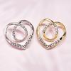 Scarf Buckle Multifunctional Geometry Shiny Rhinestone Inlaid Decorative Clothing Accessories Love Heart
