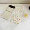 Beautiful Sunflower Phone Case For Samsung Galaxy Z Flip 5g Cute Smile Holder Clear Cover Case For Samsung Z Flip 3 Zflip3