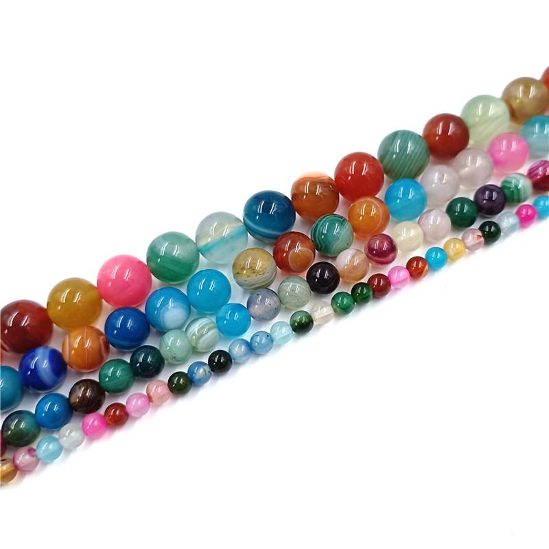 4/6/8/10 мм Изготовление ювелирных изделий для ожерелья, бусины из натурального камня, браслет, мода, сделай сам, материал для бисероплетения, серьги, шнурок