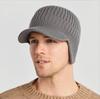Warm Hat  Winter Fleece-lined Men's Sleeve Cap Ear Protection Winter  Cold-Proof Thermal Knitting Men's Hat  Woolen Cap Motorcycle Face Mask,
