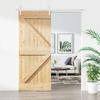 VidaXL Sliding Door and Hardware Kit 85x210 Cm Solid Pine, Interior Door, Interior Barn Door 3203212