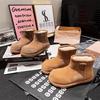 Short Boots Women's Autumn and Winter New Fashion Suede Snow Boots Comfortable and Warm Student Cuff Cotton Boots