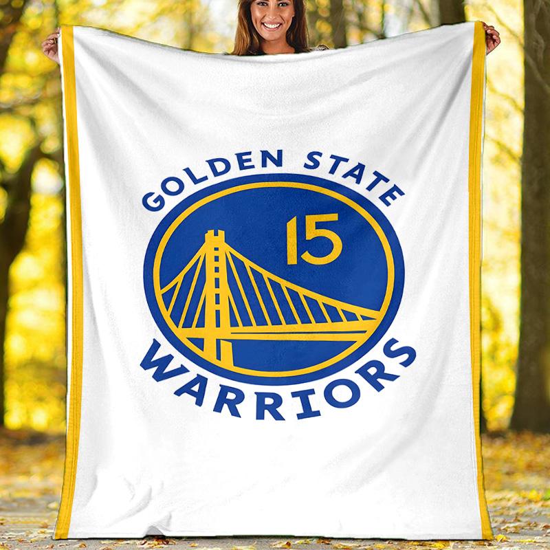 1pc Golden State Warriors Theme Blanket - Digital Print, Polyester, Cozy for All Seasons, Perfect for Outdoor, and Travel