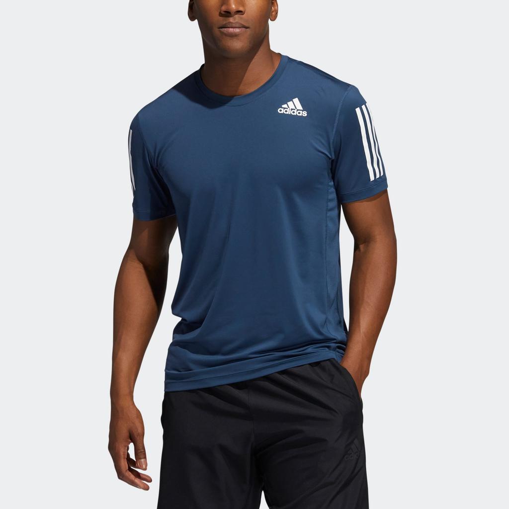 adidas Футболки мужские темно-синие с круглым вырезом умеренного прямого кроя GM0507