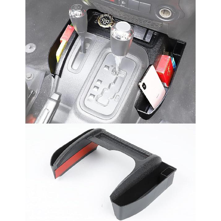 Savadicar GT-3 JK Shifter Storage Box, Gear Shift Console Side Tray Organizer For 2011-2018 Jeep Wrangler JK JKU, Interior Accessories, Reserved USB