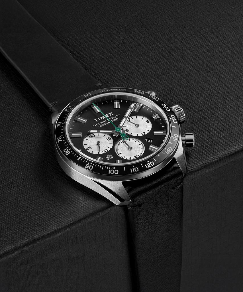 Taimaegseu Waterbury Chronograph Men'S Leather Watch 41Mm