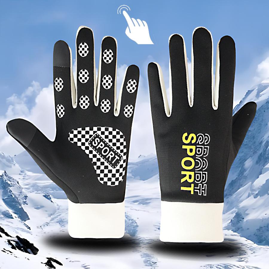 Лыжные перчатки осень и зима велоспорт мужские и женские длинные пальцы теплые и морозостойкие сенсорный экран противоскользящие водонепроницаемые перчатки для занятий спортом на открытом воздухе