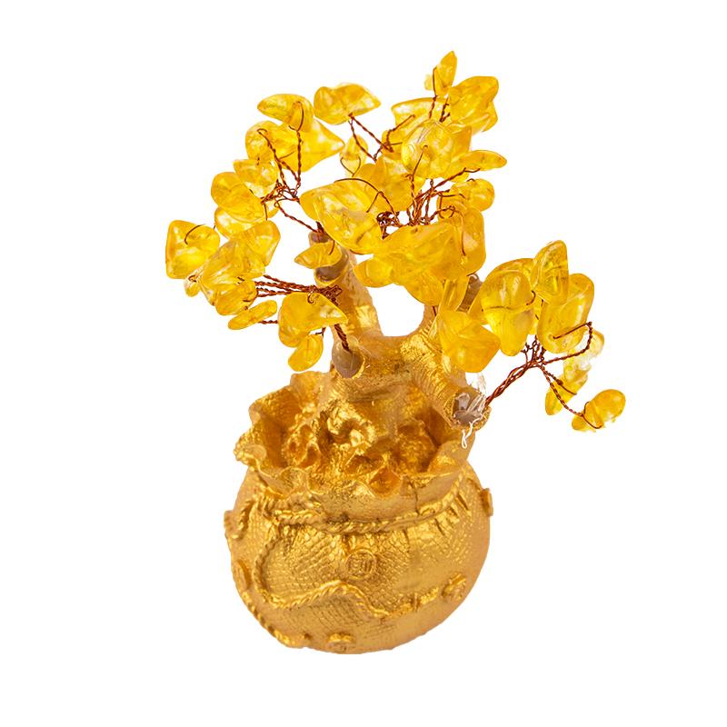 Natural Crystal Bonsai Money Tree Lucky Tree Feng Shui Money Tree Home Decor