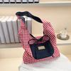 Plaid Cloth Bag Women's Large Capacity 2025 New Popular Casual Shoulder Bag