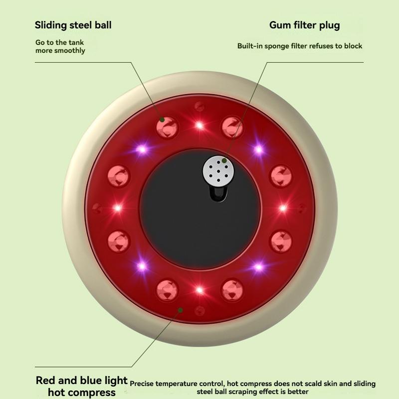 Перезаряжаемый горячий компресс для живота, массажер, горячий компресс с отрицательным давлением, скребок для меридианов, банки, портативный массажер для рук и ног