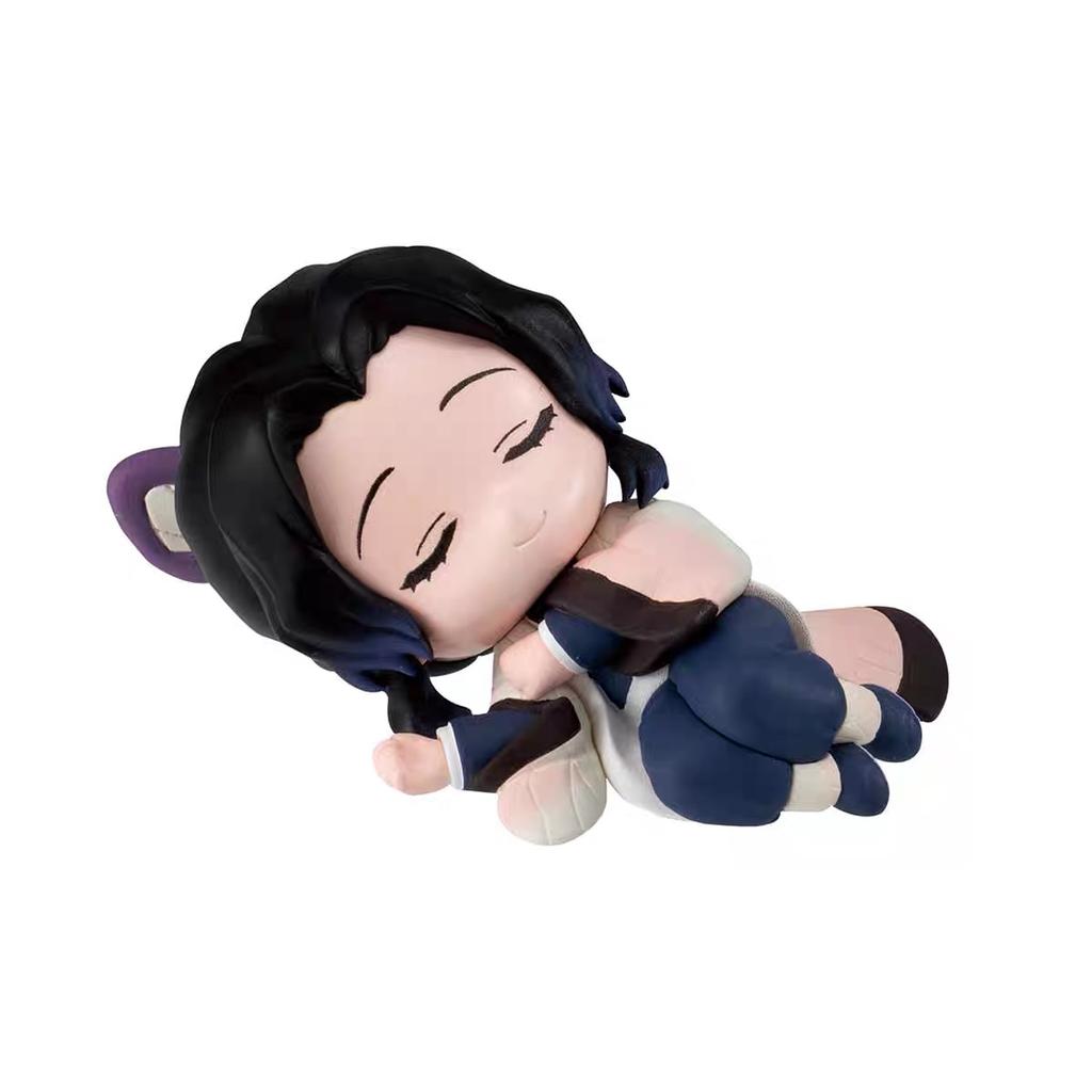 Genuine Gacha Scale Model Demon Slayer Sleeping Position Doll Cute Tabletop Decor Tomioka Giyuu Action Figure Toys