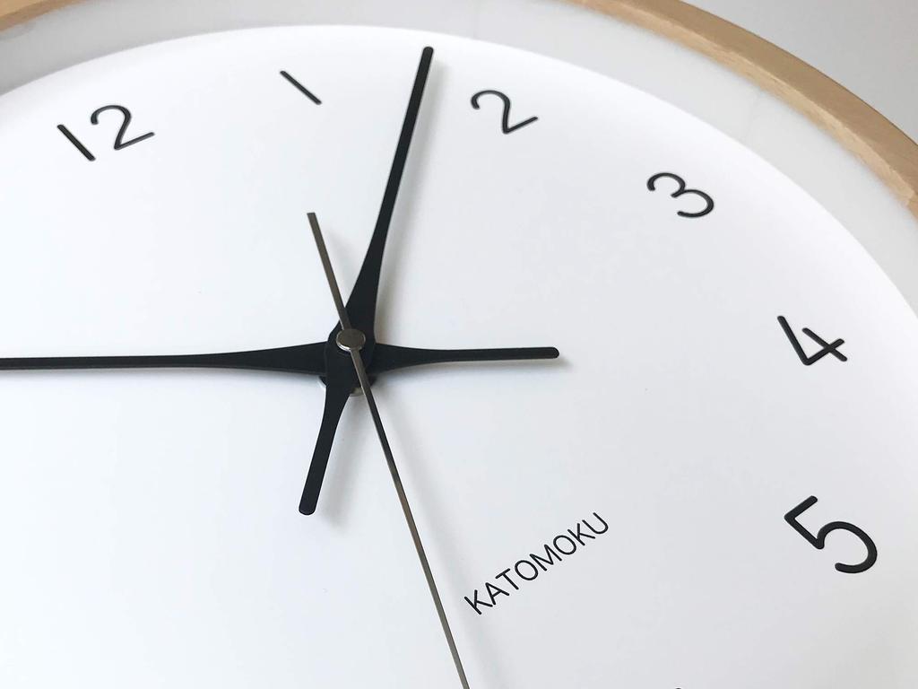 KATOMOKU Muku Clock 13 Natural Radio Clock with Continuous Second Hand Radio km-104NARCS 306mm (SKP Clock)