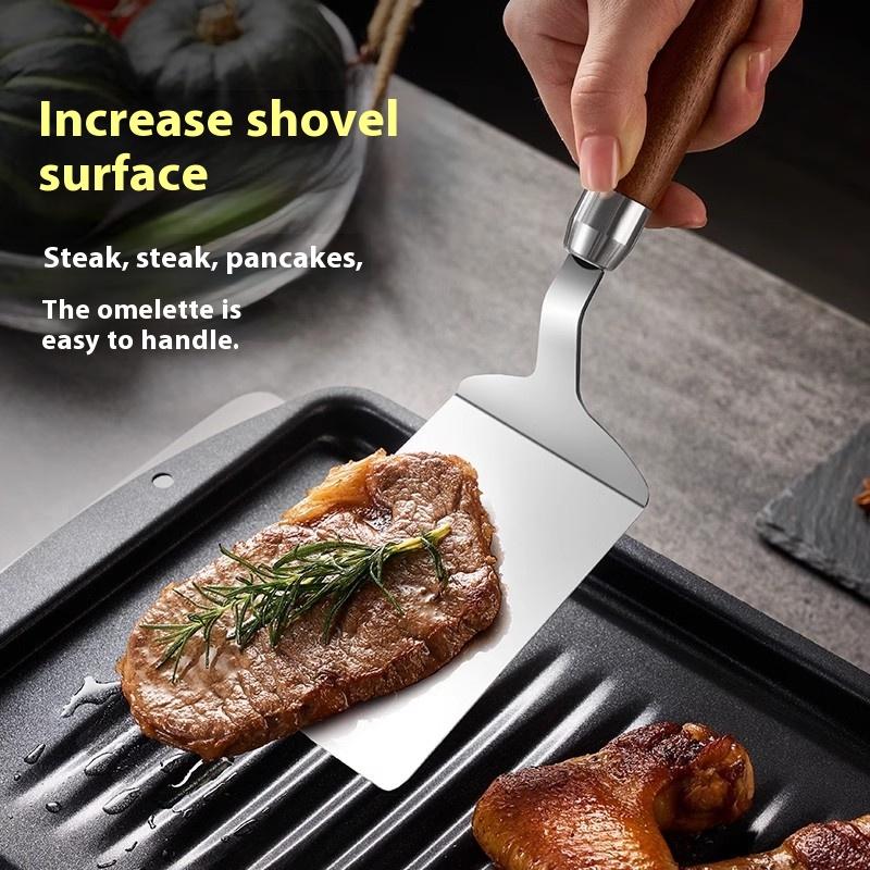 Набор аксессуаров для гриля, лопатка для гриля, скребок, флиппер, нержавеющая сталь, говядина, мясо, плоская крышка, гриль, кухонные принадлежности