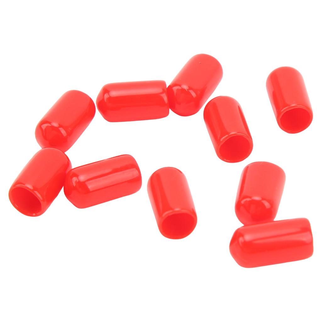 20 Pcs 6mm Brake Caliper Bleed Screw Nipple PVC Dust Cap High Durability for Braking Systems In Most Vehicles Red