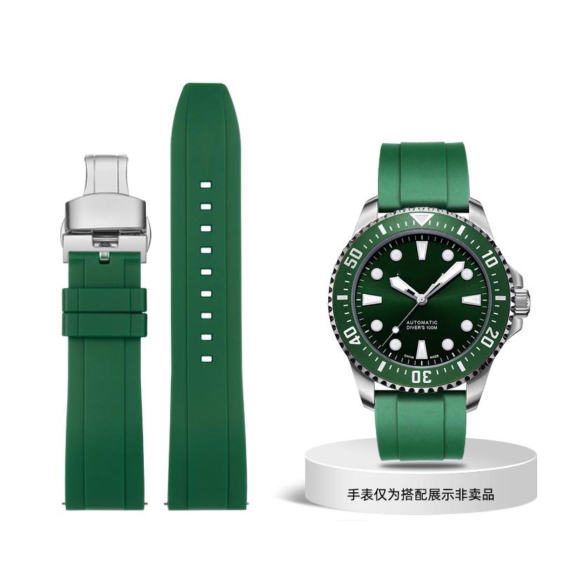 Классический резиновый ремешок для часов Seiko Citizen Omega Quick Release 20 мм 22 мм 24 мм, силиконовый ремешок Tropic, ремешок для смарт-часов