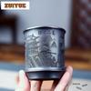 160ml Yixing Purple Clay Raw Ore Stone Yellow Mud Teacup Zen Tea Bowl Jug Tea-tasting Fragrance Cup Jianzhan Master Cups Cha