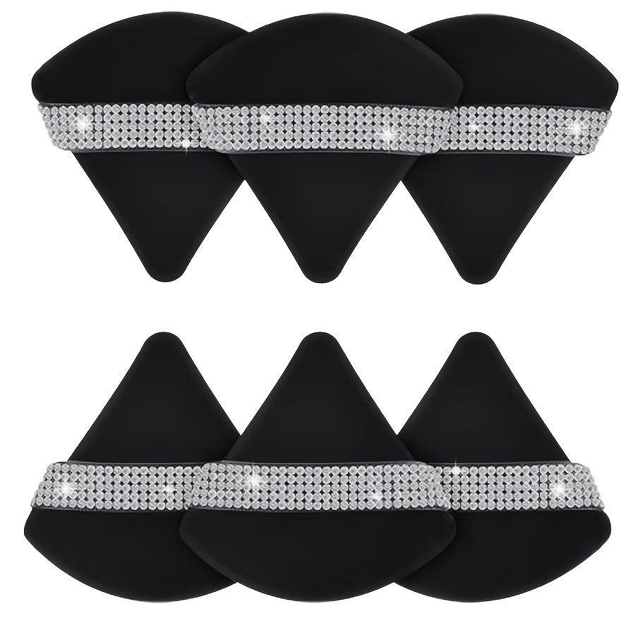 6 шт. Алмазный треугольный спонж для пудры - Мягкий спонж для макияжа лица - Спонж для фиксирующей пудры для рассыпчатой пудры, пудры для тела, для влажного и сухого использования,