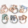 Baby Silicone Teether Bracelet Food Grade Molar Toy Soothing Teething Ring Soft Chew Toys