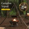 Detachable Campfire Tripod Pot Rack Adjustable Chain Barbecue Triangle Stand  Hiking