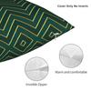 Green And Gold Line Pattern Pillow Cover Vintage Pillow Case For Living Room Bed Chair Print Pillowcases Birthday Present