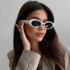 2 шт. Модные женские овальные солнцезащитные очки Роскошные с толстой оправой Защитные очки UV400 Мужские Панк Многоцветные Солнцезащитные очки Для улицы Велосипедные очки