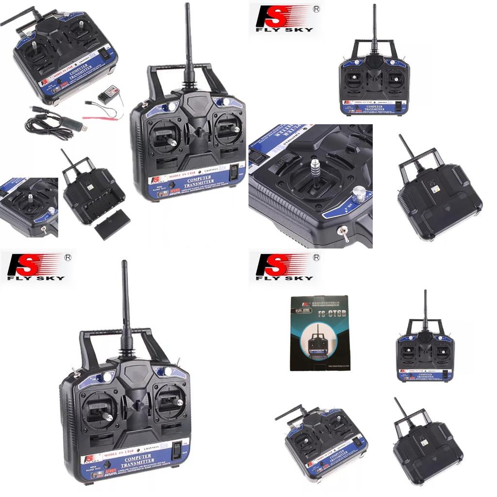 Flysky Fs-ct6b 2.4g Six Channel Remote Control Helicopter With Receiver For All Ages