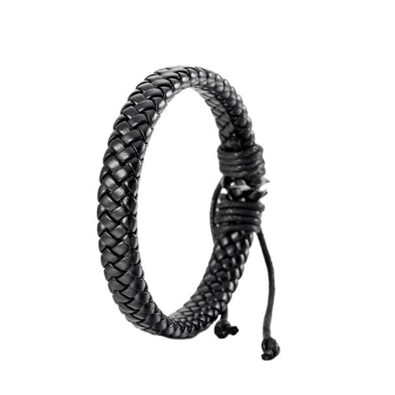 PU кожа манжета веревка простой регулируемый модный многоцветный 1шт мужской браслет унисекс ручной работы браслет уникальный