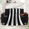Black And White Striped Blanket Flannel Blanket Casual Nap Small Blanket Gift Blanket