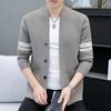Spring and Autumn New Men's Cardigan Youth Casual Men's Knitted Sweater Solid Color Cardigan Jacket