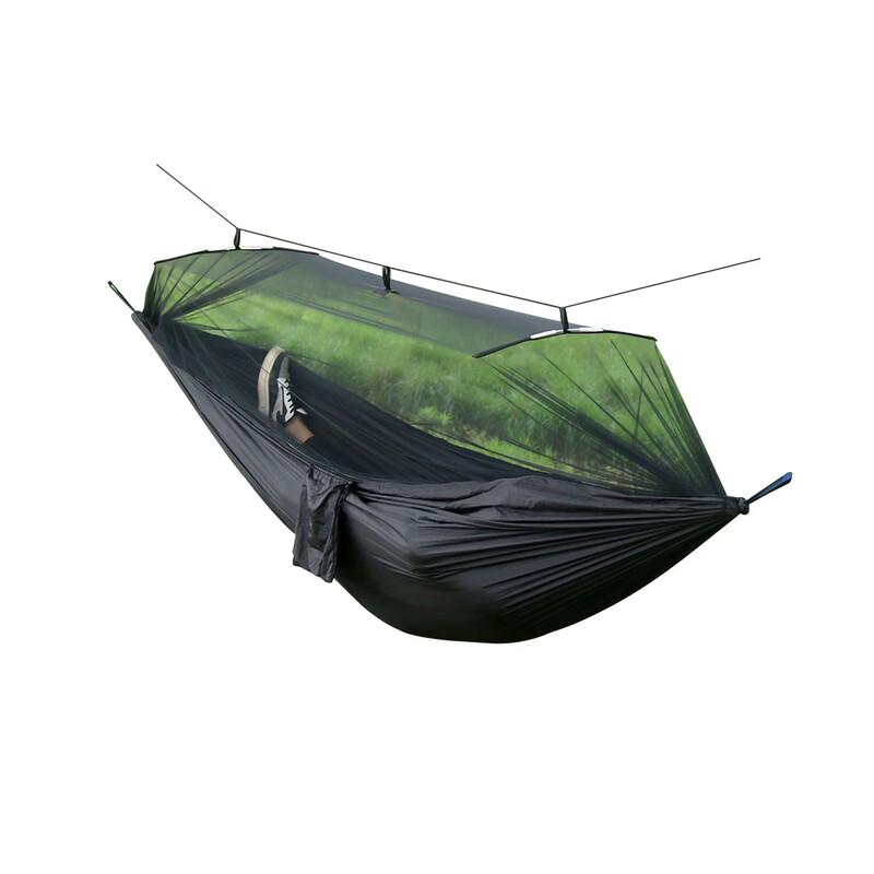 OLOEY Parachute Cloth Pole Mosquito Net Camping Hammock
