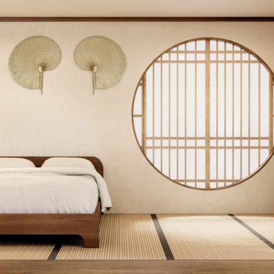 1/2Pcs Handmade Weaving Fan Chinese Style Natural Bamboo Raffia Hand Fan Woven Palm Leaf Summer Cooling Handheld Fan Wedding Party Decoration